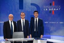 Les trois candidats à la présidence de LR (de G à D) Eric Ciotti, Bruno Retailleau et Aurélien