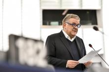 L'ancien député européen italien Pier Antonio Panzeri, lors d'une session plénière à Strasbourg, le